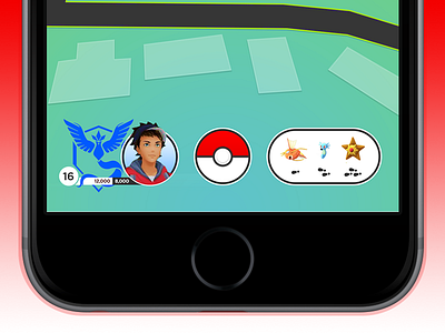 Pokémon Go - Bottom bar redesign design game go iphone pokemon pokemon go pokémon pokémon go redesign ui