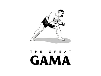 The Great Gama art click creative design illustration logo logodesign portrait vector