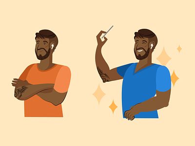 Swaggy guy adobe illustrator branding buff man character illustration design figma illustration india indian man persona selfie swagger swaggy guy vector artwork