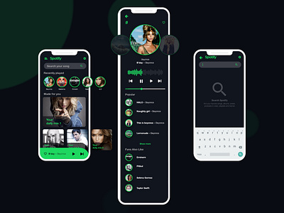 Spotify Mobile Ui Redesign adobe xd app concept design graphic music music app music player song spotify ui uidesign ux website