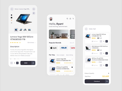 mobile app ecommerce for laptop ecommerce laptop mobile app mobile app design online shop