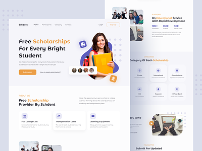 Scholarship Website Homepage