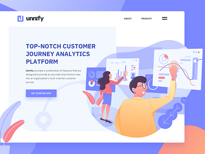 Customer data analytic platform hero illustration