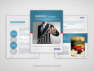 Company Brochure Design For Amway branding design illustration logo typography vector
