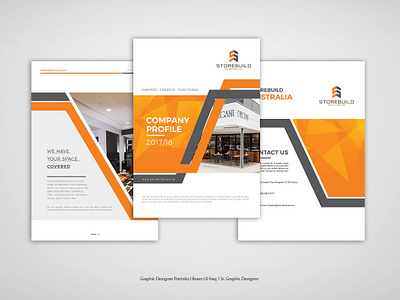 Company Profile Brochure branding design illustration typography vector