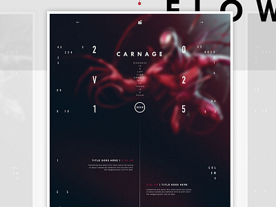 Carnage Microsite photoshop ui website