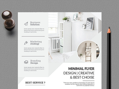 Minimal Flyer Design. flyer design house sale minimal flyer