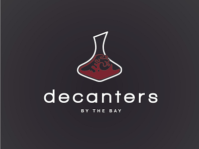 Decanters By The Bay Logo branding design flat graphic design illustrator logo typography vector