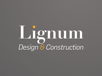 Lignum Design & Construction Logo branding building company construction company design flat graphic design illustrator lettering logo typography vector