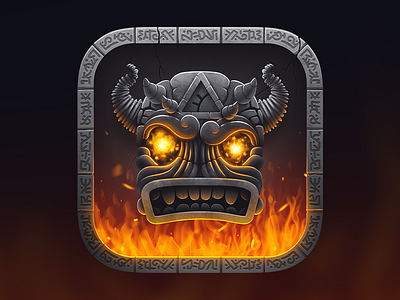 Totem Forge game icon ancient fire forge game gems golem icon ios match runes totem