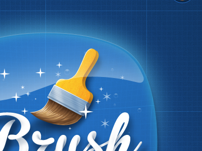 Brush brush bubbles stars tech ui