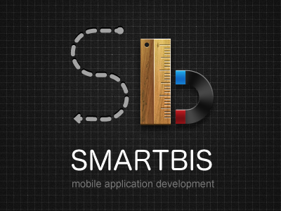 smartbis logo concept 2d b design logo magnet s wood