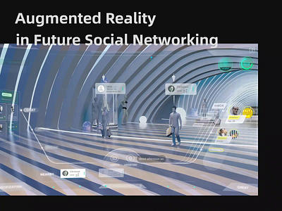 Augmented Reality in Future Social Networking ae aftereffects animation augmented reality augmentedreality cinema4d gui interactiondesign motiongraphics product design ui