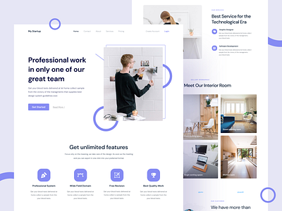 Startup Homepage exploration homepage landingpage startup