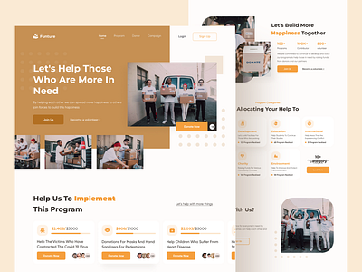 Fundraising Website Homepage agency charity crowdfunding donate donation exploration fundraise fundraising help landing page ui uiux volunteer web webdesign