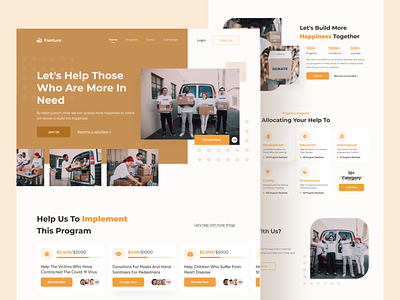 Fundraising Website Homepage