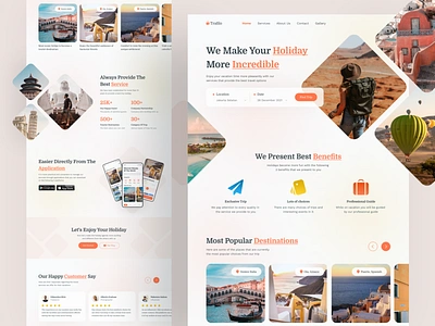 Trafilo - Travel Agency Landing Page adventure agency destination explore holiday homepage landing page tour tourism travel travel agency travelling trip ui uiux ux vacation web web design website