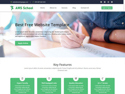 Free School Website Tempalte