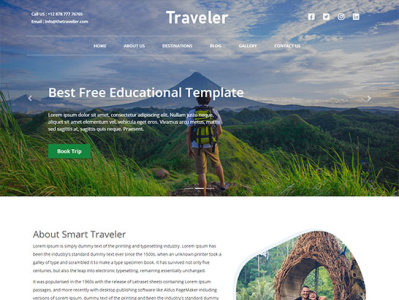 Free Best Travel Website Template