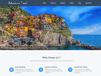 bootstrap travel website templates