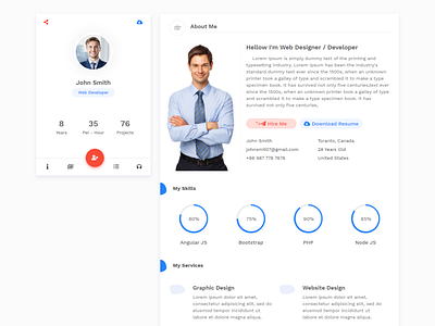 premium profile website template