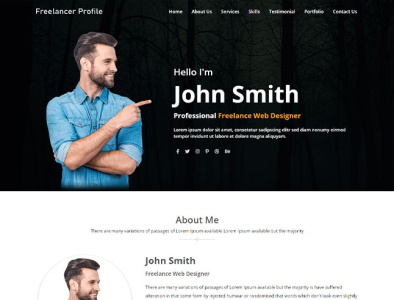 Free freelancer bootstrap theme bootstrap template single page website webdesign webdeveloper website templates