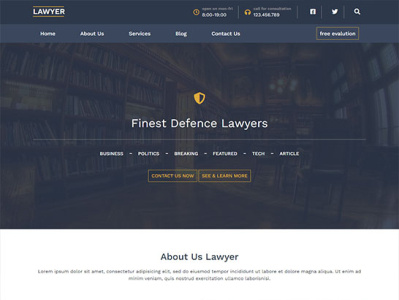 free law firm website tempalte