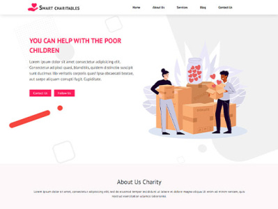 charity website template