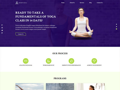 Free Yoga Training Website Template