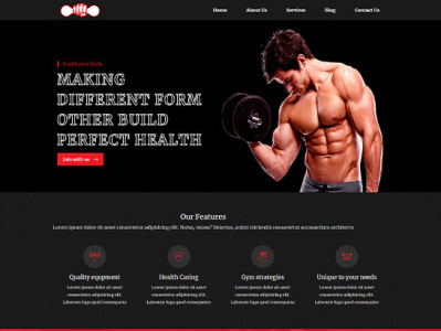 Free Gym Website Template free template free website template html template website template