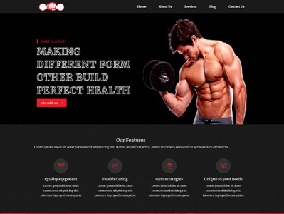 Free Gym Website Template