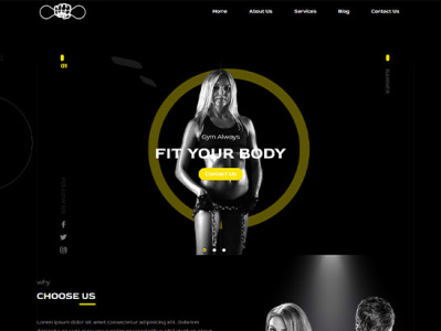 free stylish gym website template free template free website template html template website template