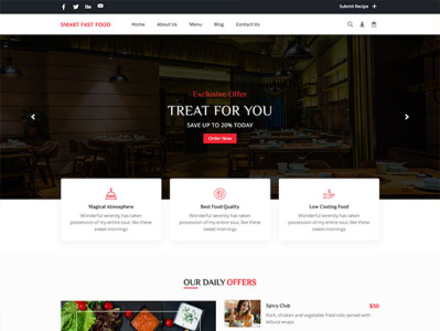 Free Restaurant Website Template