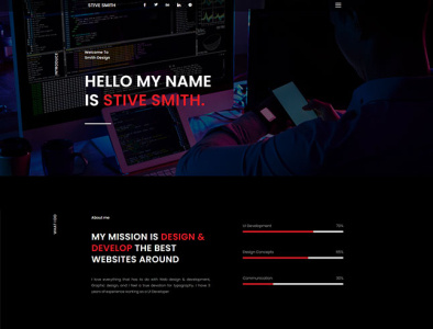 Free Profile Website Template