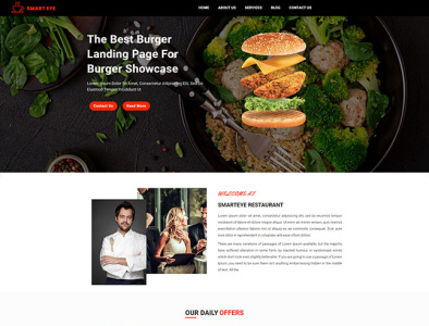 free burger restuarent website template