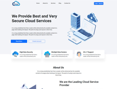 Cloud Computing Website Template Free Download By Smart Eye On Dribbble