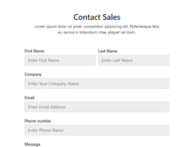 Free Contact From HTML Website Template