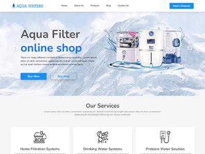 Free Water Purifier Website Template bootstrap free template free website template website template