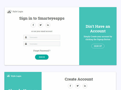 Stylish Login page from Smarteyeapps.com free profile template free resume template