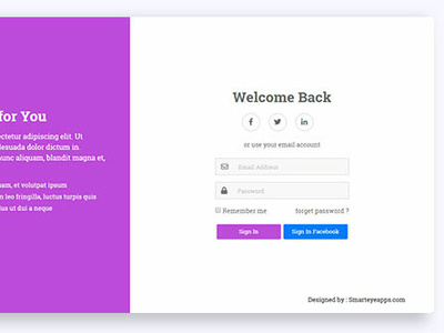Stylish Full Screen Login Page Template free login page website template