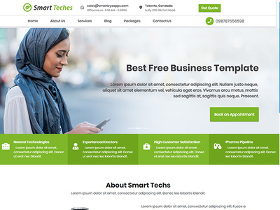 Free Software Consultant Website Template business website free template