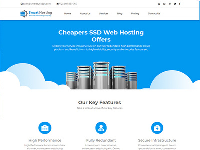 Free Web Hosting Business Website Template free template hosting template