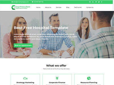 It Consultant Free Website Template bootstrap business website template free website template html html css