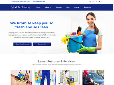 Free Cleaning Service Website Template