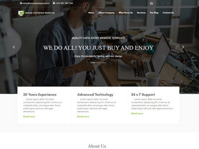 Free Computer Repair Website Template