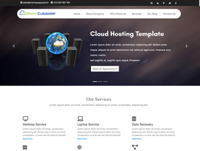 web hosting template bootstrap
