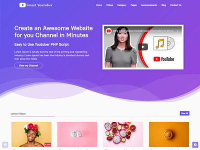 Youtuber HTML Website Template