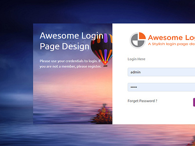 Stylish Bootstrap Login Page Tempalte