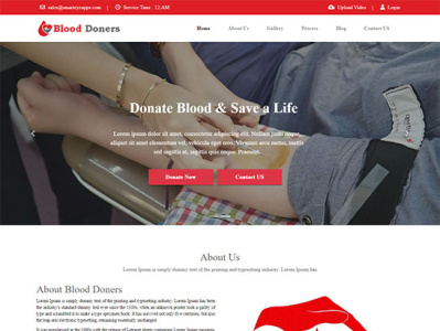 Blood Donation charity website Template