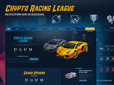 Crypto Racing League | Multiplatform Game on Blockchain